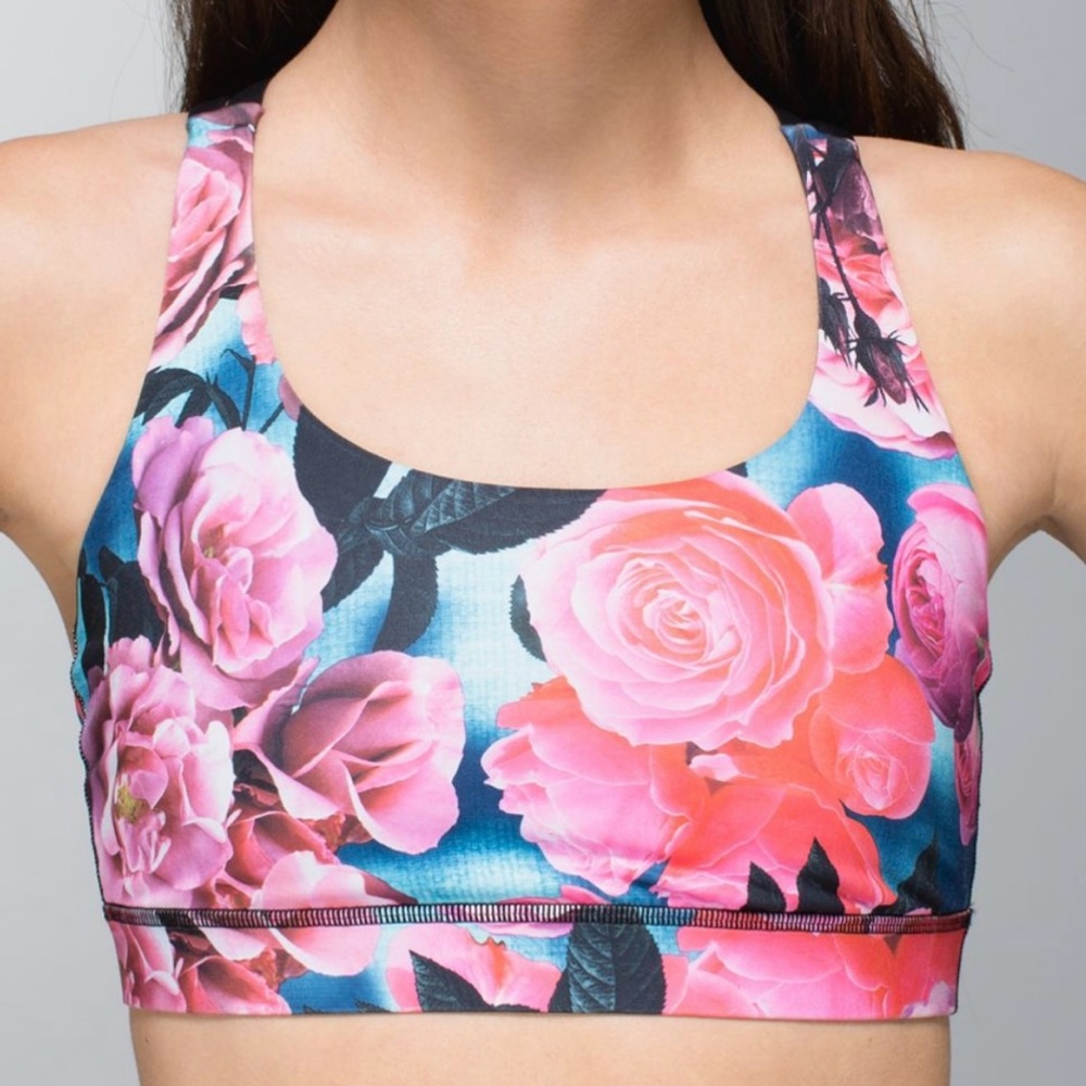 Lululemon Energy Bra Secret Garden / Black size 12